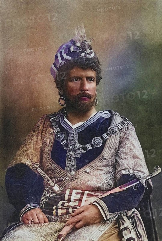 Wilson Barrett (1846-1904) English actor and director, very successful in melodrama. Here in the title role in the tragedy Othello or the Moor of Venice by William Shakespeare, ca. 1895, Historic, digitally restored reproduction from a 19th century original, Record date not stated