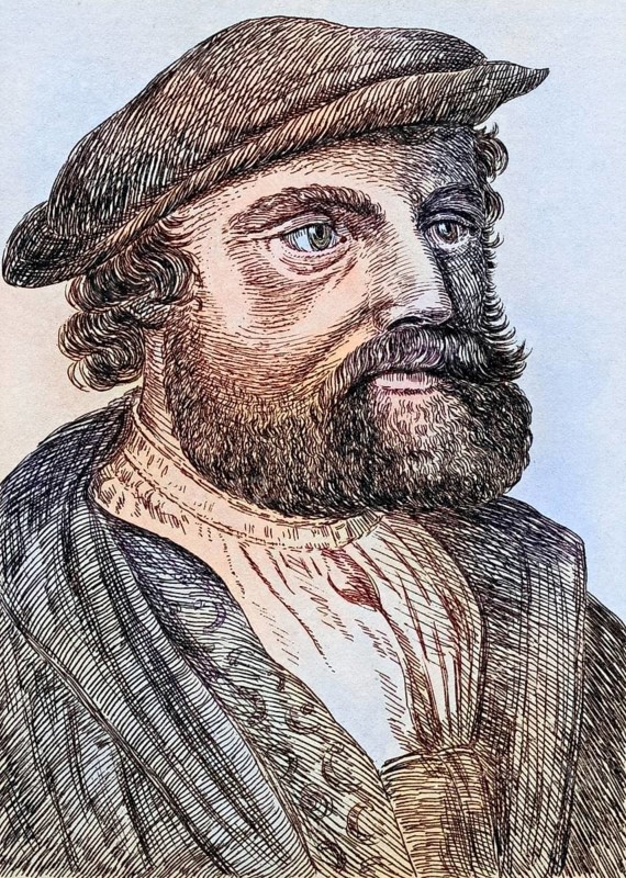 Hans Holbein the Younger 1497-1543 German artist, Historical, digitally restored reproduction from a 19th century original, Record date not stated