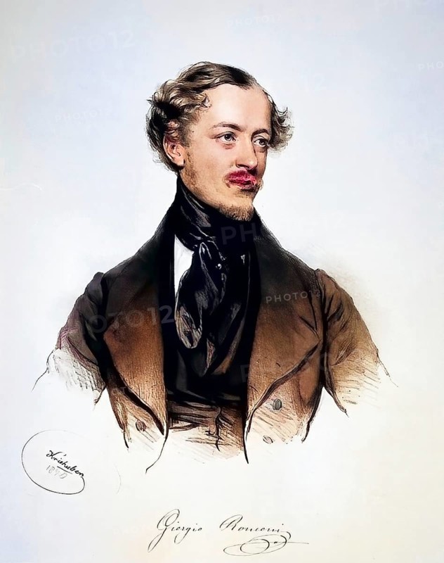 Giorgio Ronconi (born 6 August 1810 in Milan, died 8 January 1890 in Milan) was an Italian opera singer (baritone) and singing teacher, Historic, digitally restored reproduction from a 19th century original, Record date not stated
