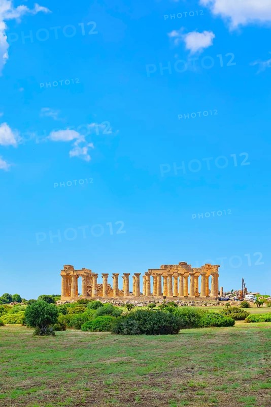 Temple of Hera or Temple E, Selinunte Archaeological Park, Selinunte, Trapani district, Sicily, Italy, Europe