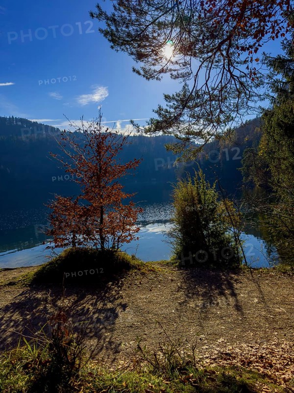 Autumn atmosphere at Hechtsee lake near Kufstein, Tyrol, Austria, Europe