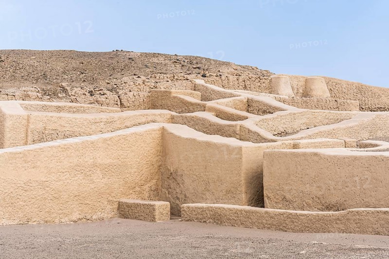 Adobe pyramids at Cahuachi, Cahuachi ceremonial center, Nazca, Peru, South America