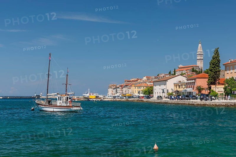 Old town centre with Sveta Eufejima church, Rovinj, Istria, Croatia, Europe