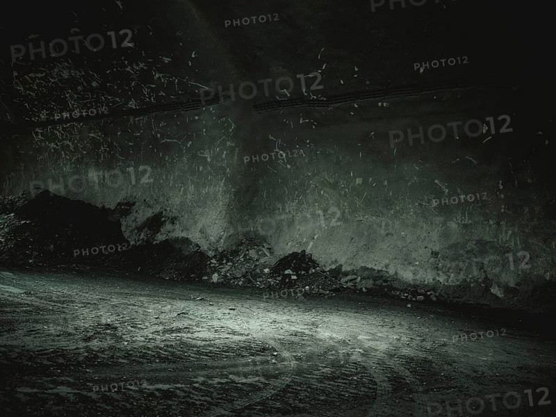 Debris after a blast, tunnel section in construction lot H53, Brenner Base Tunnel, Wolf, Tyrol, Austria, Europe