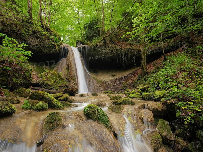 Schwarzenbach Waterfall, Baar, Canton Zug, Switzerland, Europe