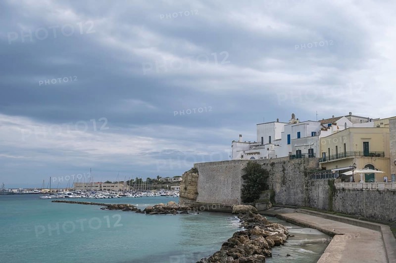 Harbour and old town, Otranto, Apulia, Southern Italy, Italy, Europe