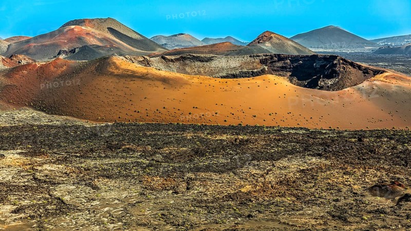 2016, Timanfaya National Park, Lanzarote, Fire Mountains of Timanfaya National Park, Montanas del Fuego, ESP, Spain, Canary Islands, Canary Islands, Atlantic Ocean, Lanzarote, biosphere reserve, volcano, volcanism, volcanic island, lava fields, island, recording date, Europe