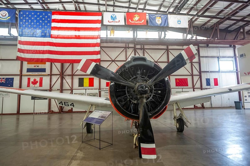 Pueblo, Colorado - The North American T-28 Trojan at the Pueblo Weisbrod Aircraft Museum. The museum is located on what was the Pueblo Army Air Base during World War II.