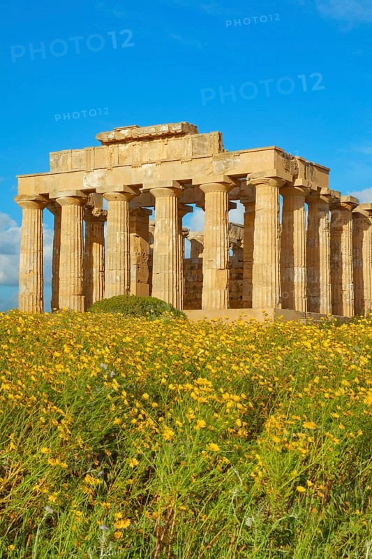 Temple of Hera or Temple E, Selinunte Archaeological Park, Selinunte, Trapani district, Sicily, Italy, Europe