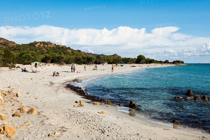 Lonely beach, Spiaggia di Biderosa, Riserva Biderosa nature reserve, Orosei, Nuoro province, east coast, Sardinia, Italy, Europe