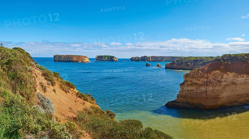 Landscape of the Bay of Islands (Warrnambool) next to the Great Ocean Road in spring, Victoria, Australia, Oceania
