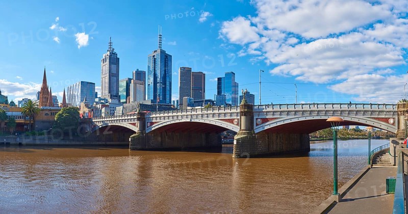 Landscape of Melbourne City Centre at the yarra river at spring, Australia, Oceania