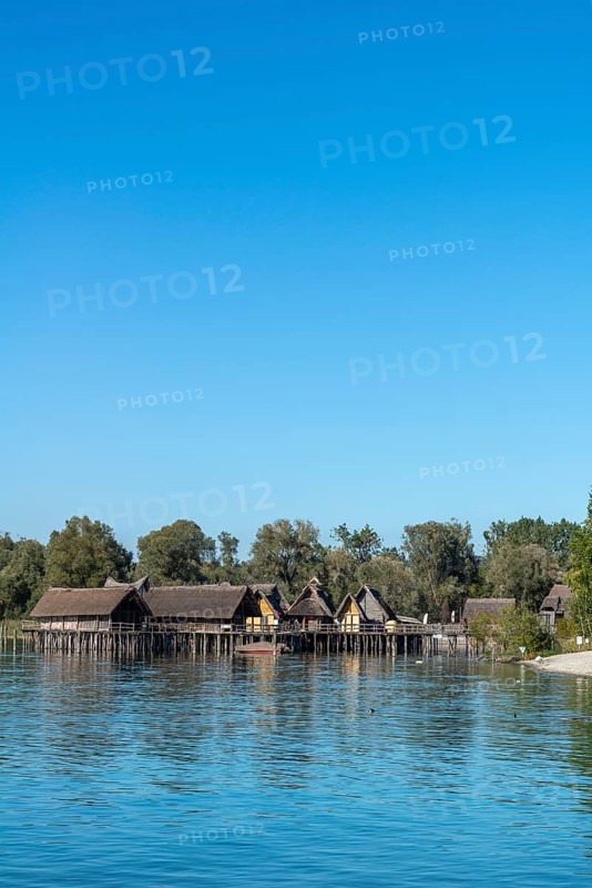 Unteruhldingen, Lake Constance, reconstruction, Stone Age, Lake Constance Museum, Baden-Württemberg, Germany, Europe