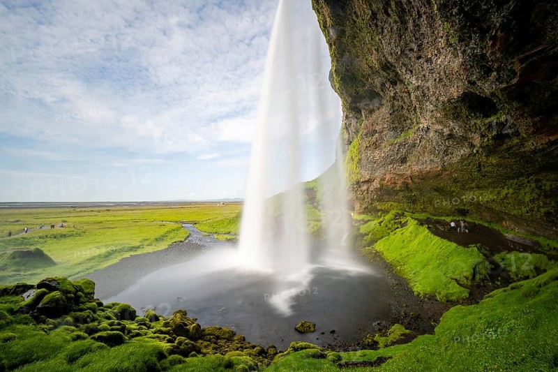 Seljalandsfoss waterfall, long exposure, Seljalandsa river, South Iceland, Iceland, Europe
