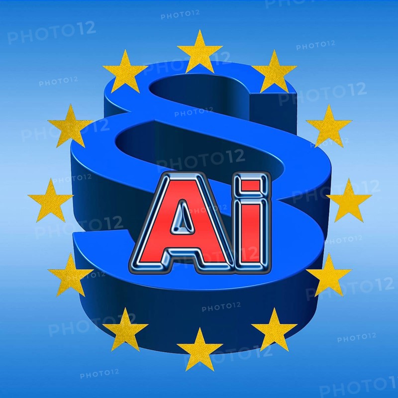 Symbolic image, EU AI regulation, first law worldwide, use of AI, AI, transparency regulation, risky chatbot, cybersecurity, data quality, synthetic deeptakes, important compliance points, AI Act, AI law, regulation and ethics, Germany, Europe, global impact, Europe