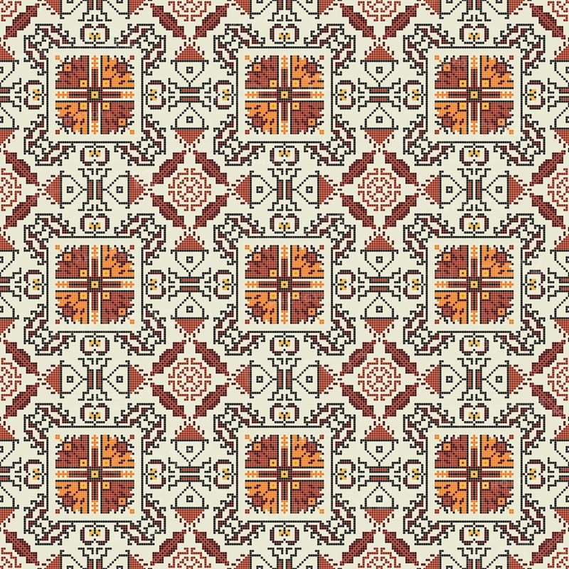 Traditional Bulgarian embroidery vector pattern