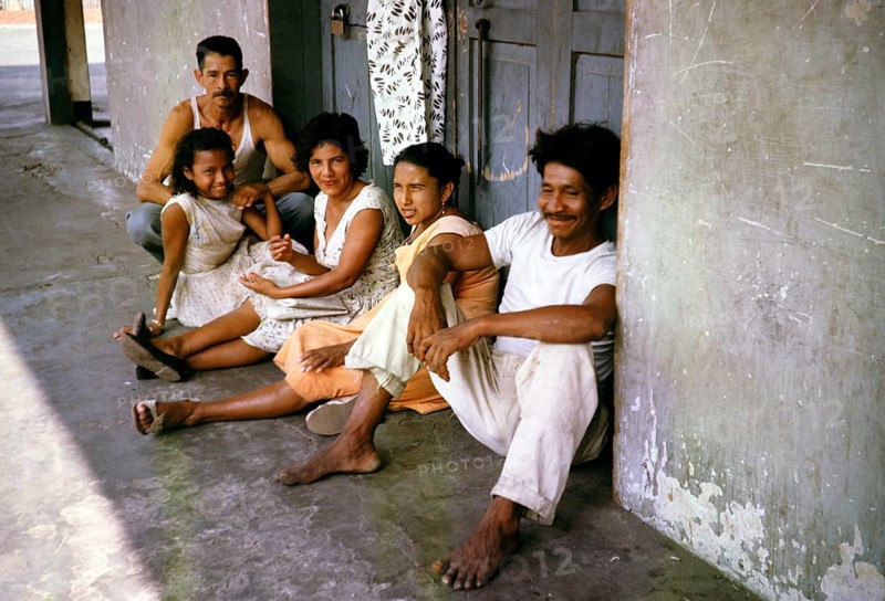 Morning siesta for the family in the city of Guayaquil, Guayas province, Ecuador, South America 1962, South America