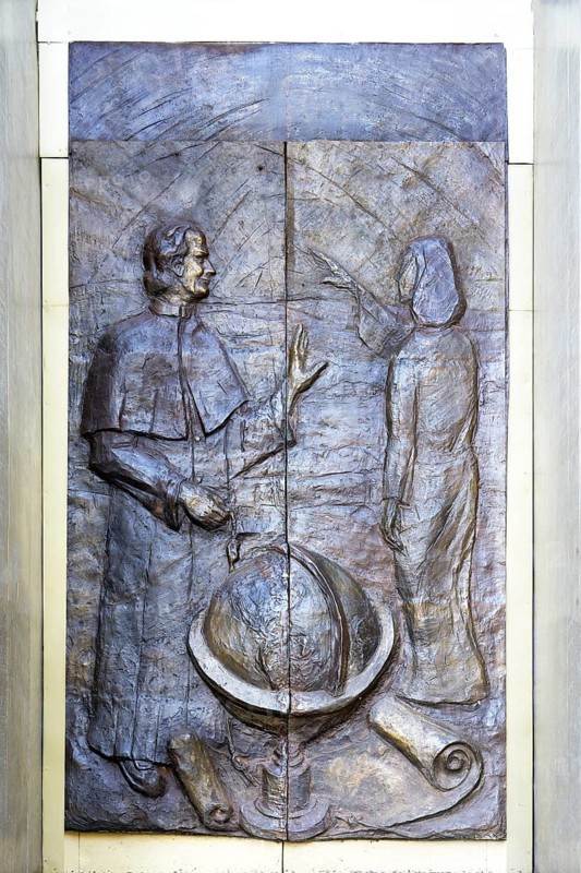 Iron and bronze door, Don Bosco Church, designed by Carlos Alberto Naves, World Heritage Site, Brasilia, Federal district, Brazil, South America