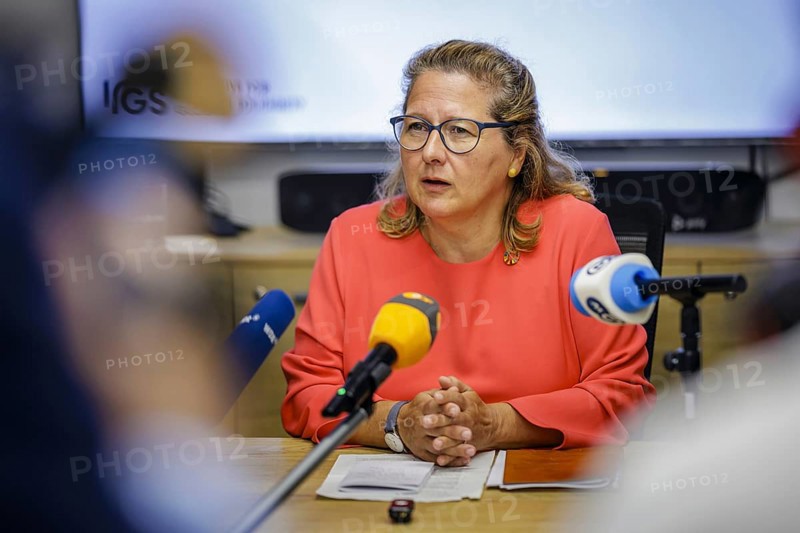 Svenja Schulze (SPD), Federal Minister for Economic Cooperation and Development here at a press conference during her trip to Pakistan. Islamabad, 21.08.2024. Photographed on behalf of the Federal Ministry for Economic Cooperation and Development