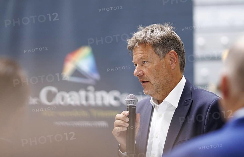 Robert Habeck, Federal Minister for Economic Affairs and Climate Protection and Vice Chancellor, visits the Coatinc Company, Germany's oldest family business, in Kreuztal, 22/08/2024