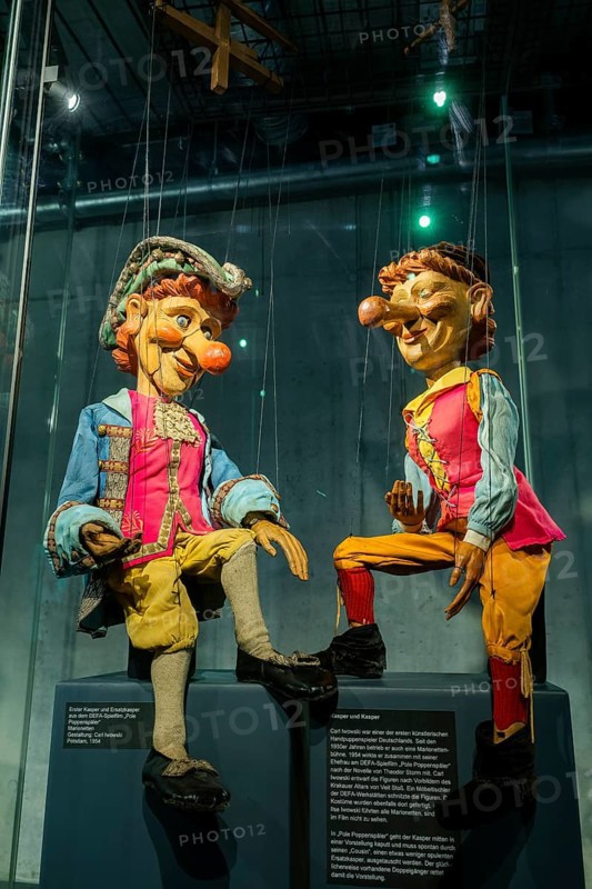 The puppet theatre collection of the Staatliche Kunstsammlungen Dresden (SKD), one of the largest of its kind in the world, will open its doors at its new location on 7 September: the power plant Mitte will not only house 12, 000 marionettes, hand puppets and other theatre figures on an area of around 2, 600 square metres, but also entire stages and the extensive archive, a total of over 100, 000 objects, will find an appropriate place. In future, there will be two exhibitions that can be visited independently of each other: The permanent basic exhibition presents highlights from the collections such as puppets developed at the Weimar Bauhaus or the Hohnsteiner Kasper, the ancestor of many modern German hand puppet Punch and Judy figures. First puppet and replacement puppet from the DEFA film Pole Poppenspäler, designed by Carl Iwanowski in 1950, puppet theatre collection at the new location in power plant Mitte, Dresden, Saxony, Germany, Europe
