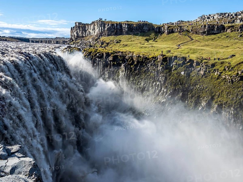 Waterfall Dettifoss, east side, Iceland, Europe