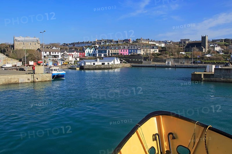 Cape Clear ferry approaching the harbour at Baltimore, County Cork, Ireland, Irish Republic, Europe