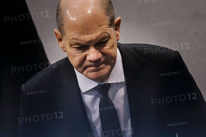 Olaf Scholz (SPD), Federal Chancellor, pictured in the plenary of the German Bundestag as part of Holocaust Remembrance Day. Berlin, 31.01.2024