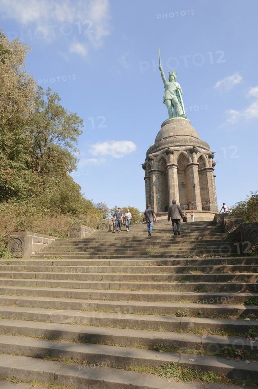 Hermann Monument by Ernst von Bandel, Detmold, Teutoburg Forest, North Rhine-Westphalia, Germany, Europe