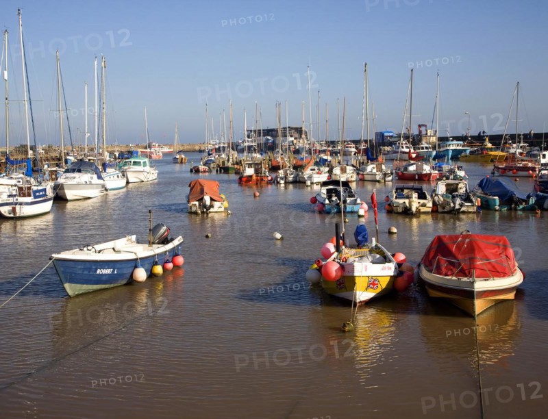 Boats in the harbour at Bridlington, Yorkshire, England, United Kingdom, Europe