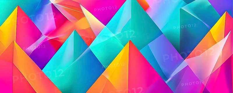 Modern abstract cover template with vibrant perspective 3d geometric prism shapes, AI generated