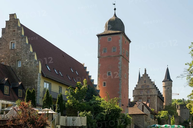 Medieval town, with half-timbered houses, Ochsenfurt, Mainfranken, Lower Franconia, Franconia, Bavaria, Germany, Europe
