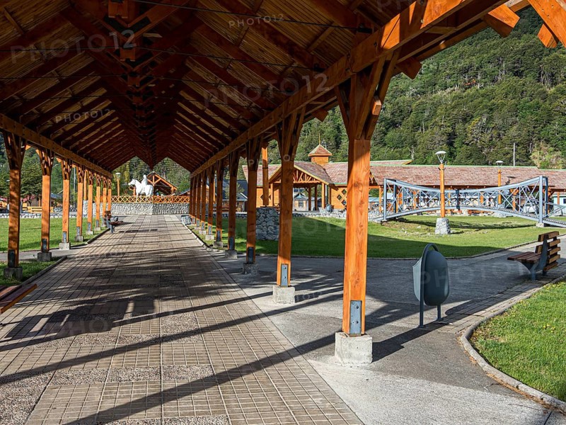 Central place in Villa o' Higgins, Patagonia, Chile, South America