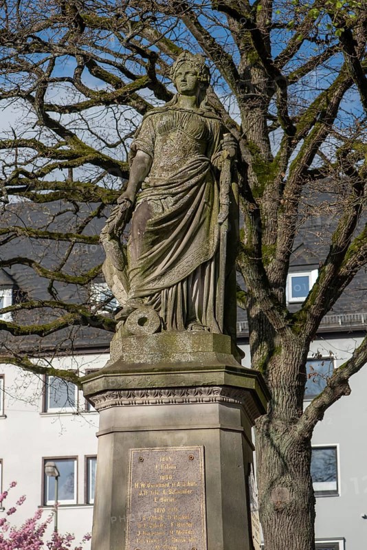 War memorial for the Wars of Unification, unveiled in 1877, Markt, Siegen, North Rhine-Westphalia, Germany, Europe