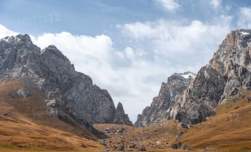 Mountains in the Keltan Mountains, Sary Beles Mountains, Tien Shan, Naryn Province, Kyrgyzstan, Asia