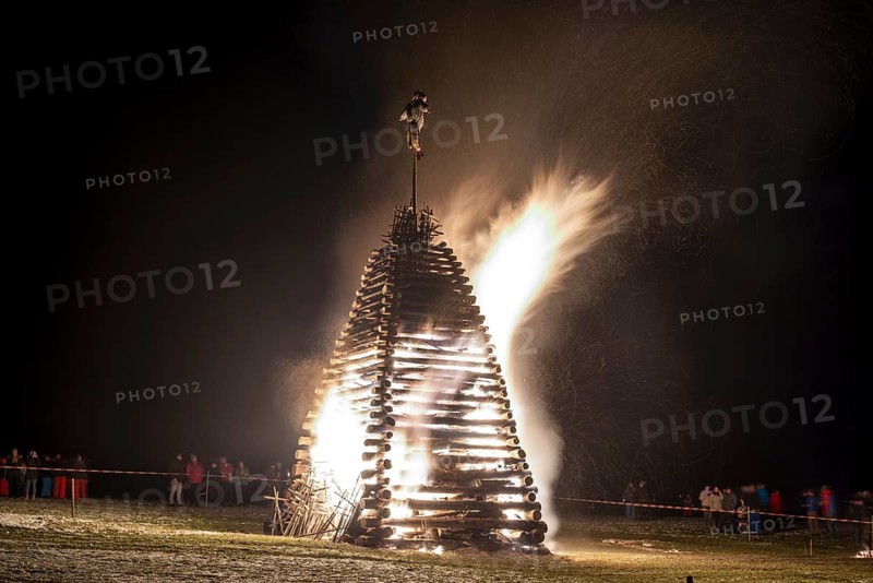 Funkenfeuer, near Reichenbach, Allgäu, Bavaria, Germany, Europe