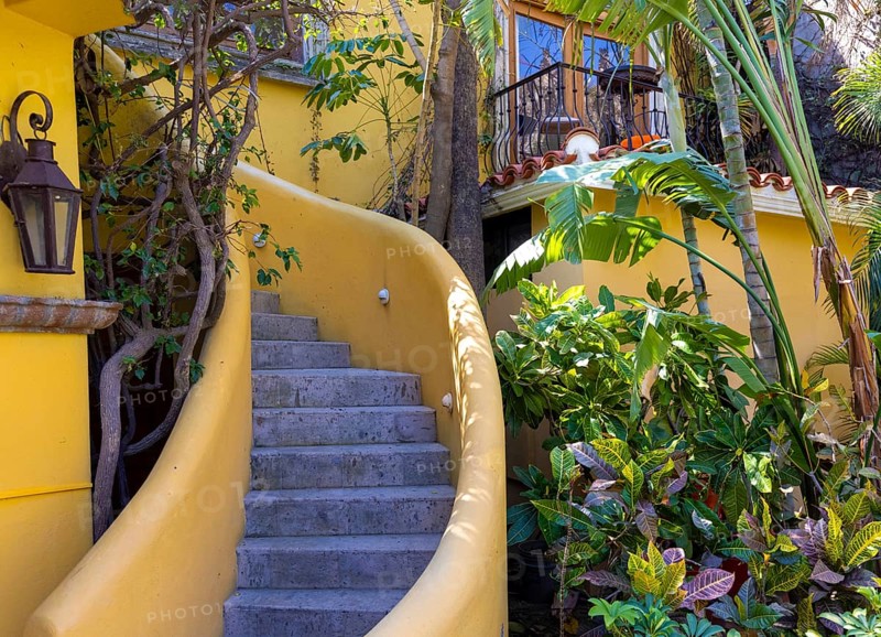 Scenic colonial streets and traditional architecture of San Jose del Cabo in historic city center, a hub for cultural life and numerous art galleries