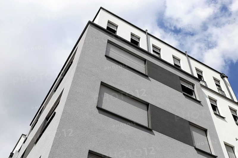 Residential building with modern facade painting (Building with modern facade painting)
