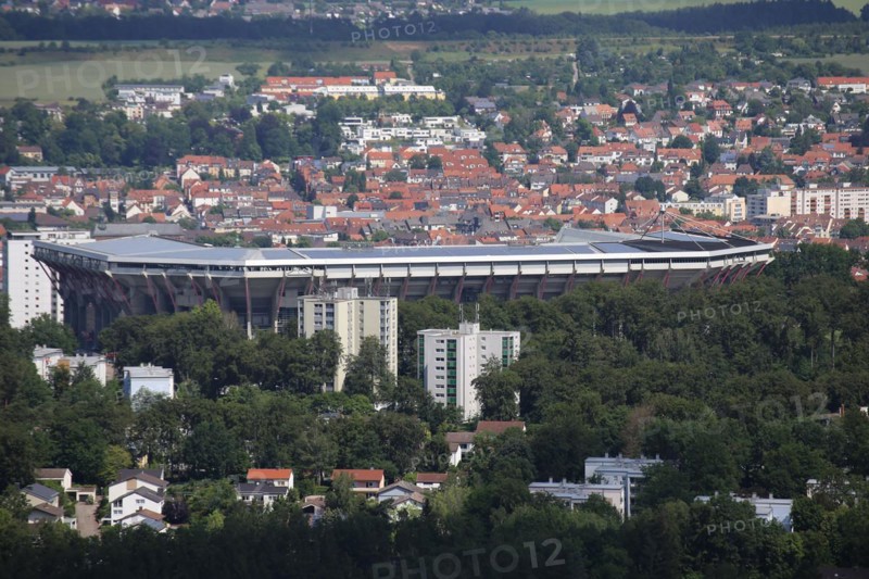 Panoramic view of Kaiserslautern photographed from the Humberg tower