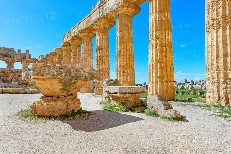 Temple of Hera or Temple E, Selinunte Archaeological Park, Selinunte, Trapani district, Sicily, Italy, Europe