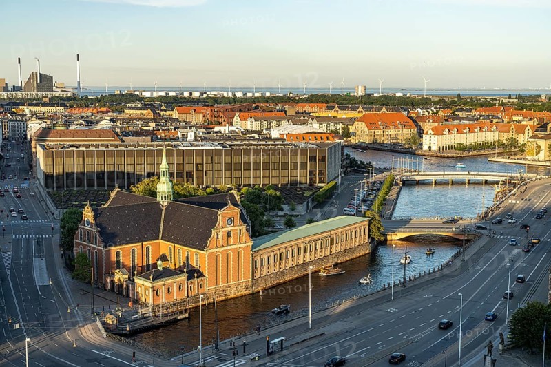 The Evangelical Lutheran Holmens Church, Holmens Canal and the National Banks in Copenhagen, Denmark, Europe
