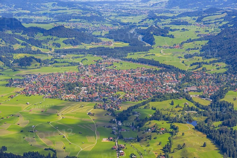 Panorama from Himmelschrofen, 1790m, on Oberstdorf, Allgäu Alps, Oberallgäu, Allgäu, Bavaria, Germany, Europe