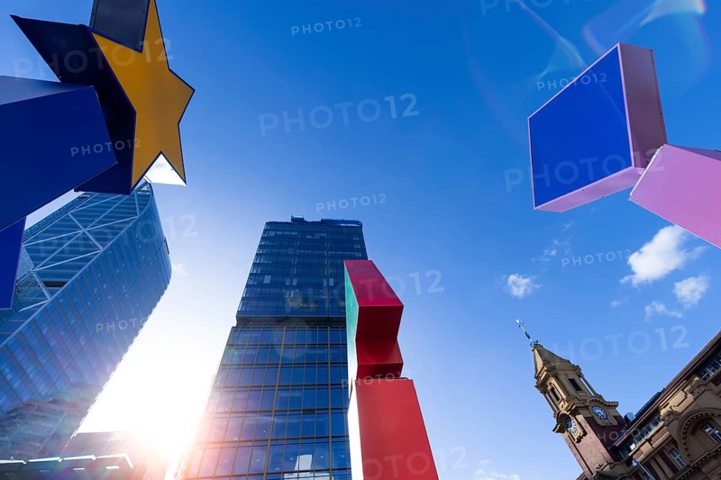 Scenic panoramic views of Auckland skyline and financial downtown city center.