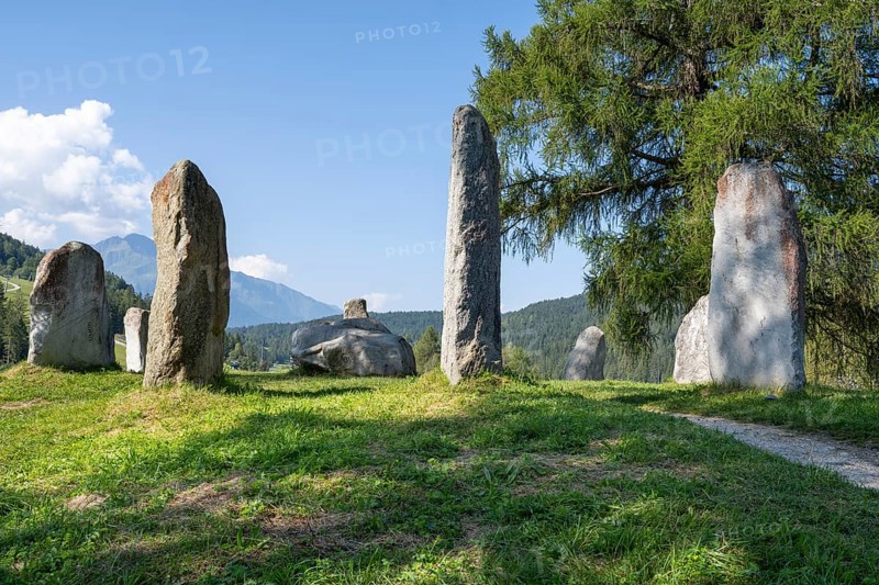 Stone circle on the Pfarrhügel, Seefeld, Tyrol, Austria, Europe