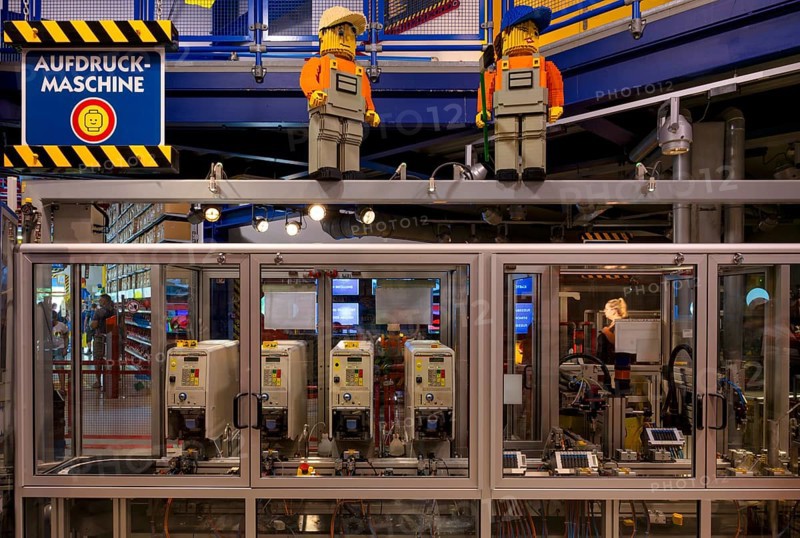 LEGO factory, printing machine, production facility, manufacturing, LEGOLAND theme park, Germany, Günzburg, Bavaria, Germany, Europe
