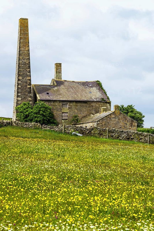 Farms over North Pennines, Cumbria, Durham, Northumberland, North Yorkshire, England, United Kingdom, Europe
