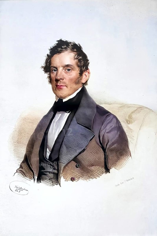 Willibald von Gunz (1817-1883) . Dr med. Director of St. Josef's Children's Hospital in Vienna, Historical, digitally restored reproduction from a 19th century original, Record date not stated
