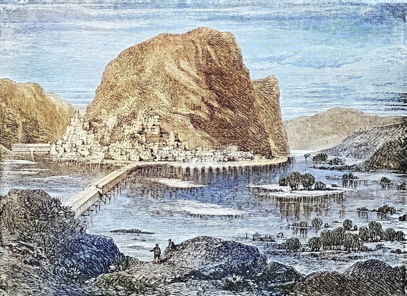 Potomac and Shenundoah at Harper's Ferry West Virginia America From the Gallery of Geography, London c. 1872, Historic, digitally restored reproduction from a 19th century original, Record date not stated