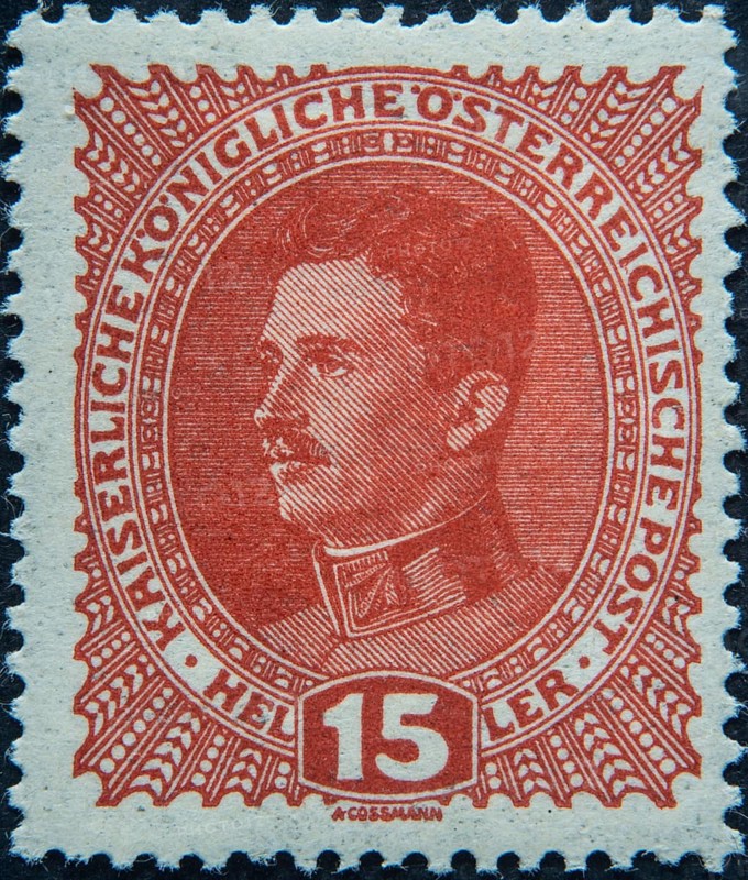 Charles I (1887-1922) Emperor of Austria and as IV. Károly (Karl IV) King of Hungary 1916–1918. Portrait on Austrian postage stamp