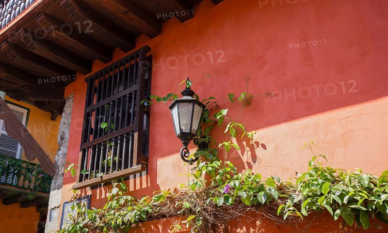Famous colonial Cartagena Walled City (Cuidad Amurrallada) and its colorful buildings in historic city center, a designated UNESCO World Heritage Site